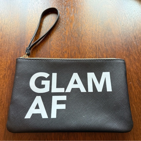 Crimes of Beauty “Glam AF” Cosmetic Faux Leather Wristlet Pouch - Picture 5 of 6